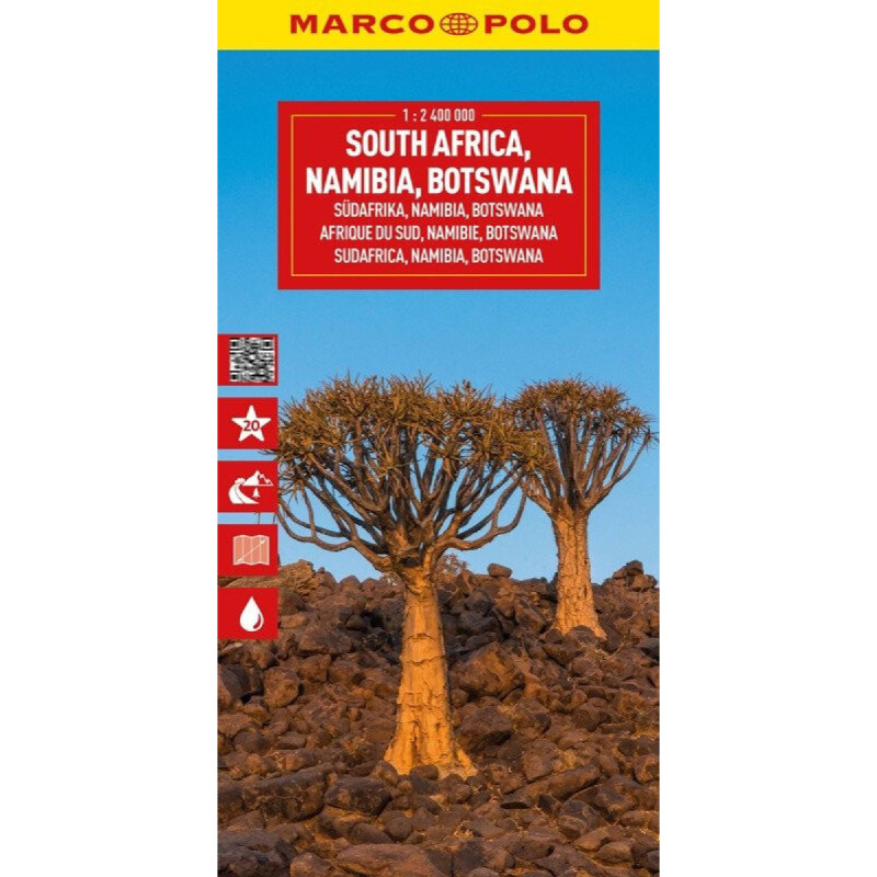 Afrika jih Namibie Botswana 1:2,4M