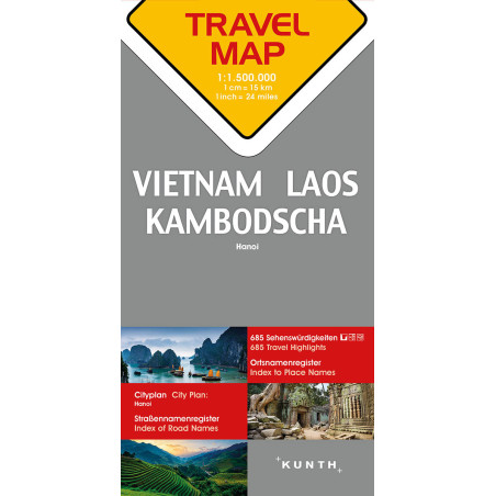 Vietnam Laos Kambodža 1:1,5M Kunth