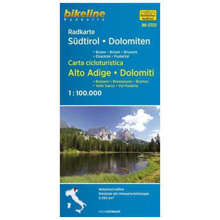 Südtirol-Dolomiten cyklomapa