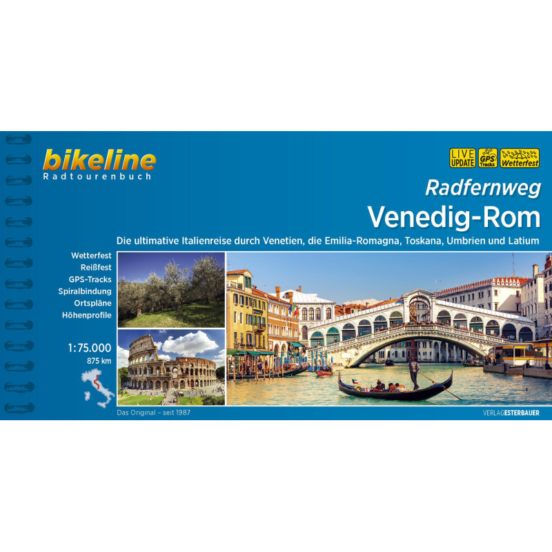 Venedig-Rom Radfernweg cykloatlas