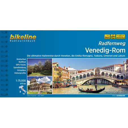 Venedig-Rom Radfernweg cykloatlas